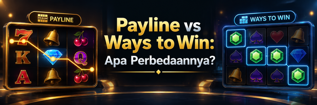 Ilustrasi perbedaan Payline dan Ways to Win dalam permainan slot